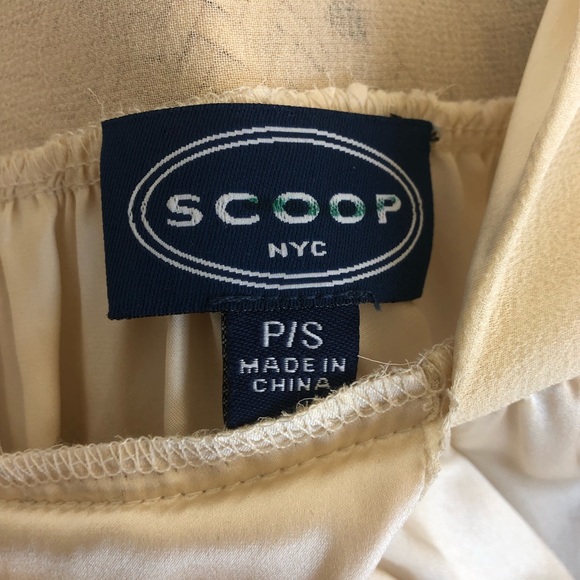 SCOOP NYC Mixed Media Sheer Long Sleeve Silky Peasant Dress - Picture 11 of 11